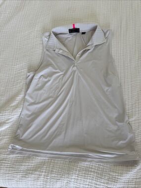 G/FORE Women's Sleeveless Polo Camisole in Light Gray